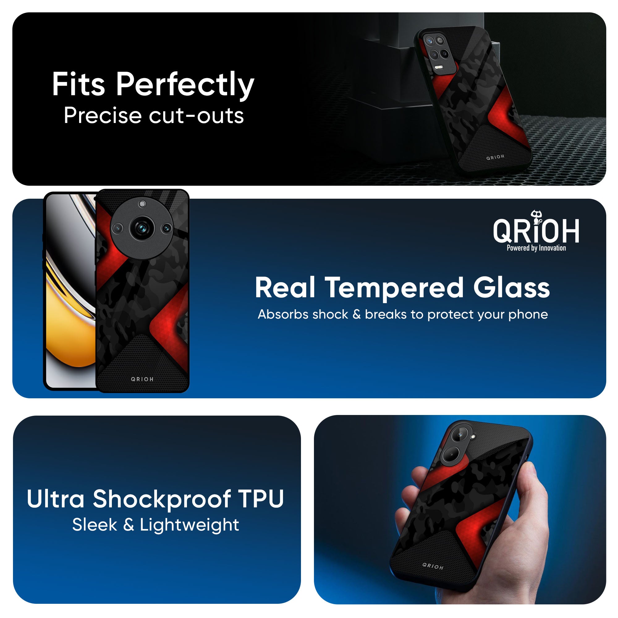 Modern Camo Abstract Glass Case for Realme 13 Pro Plus 5G