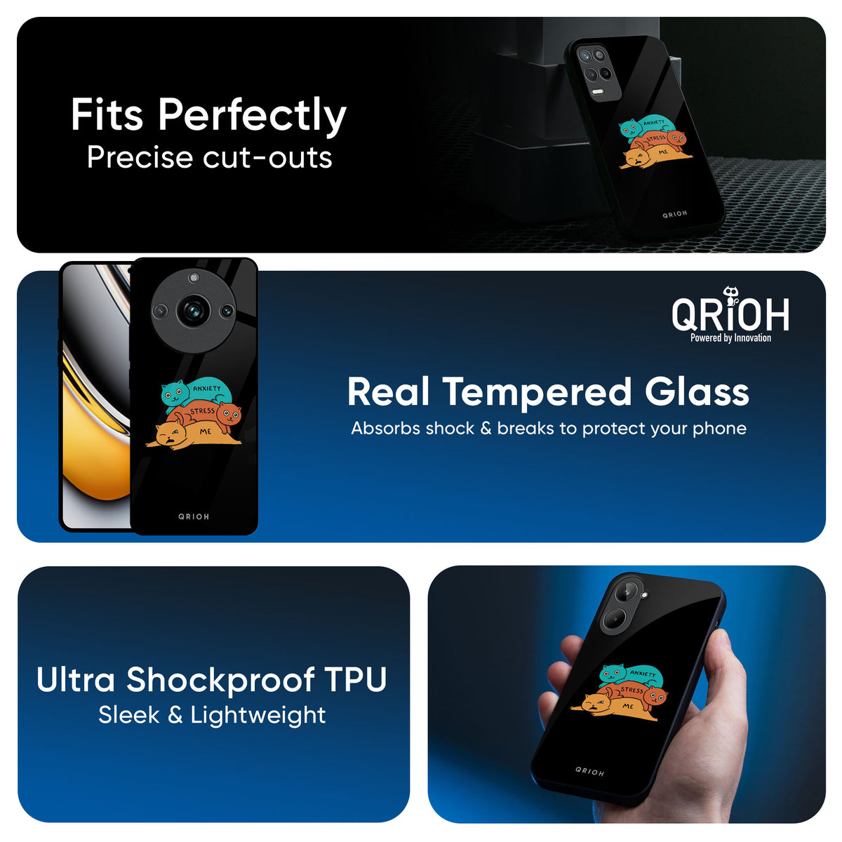 Anxiety Stress Glass Case for Realme 13 Plus 5G