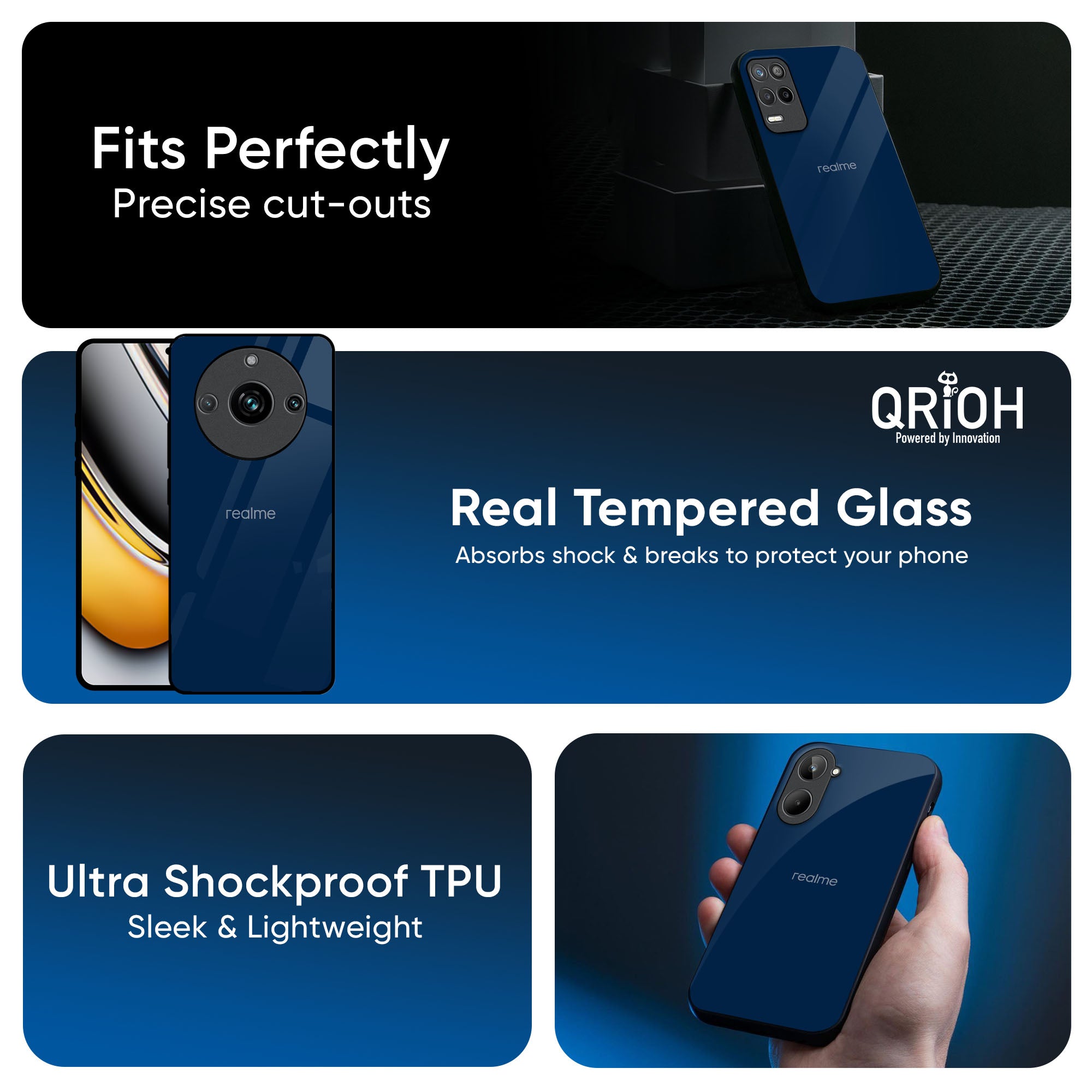 Royal Navy Glass Case for Realme 13 5G
