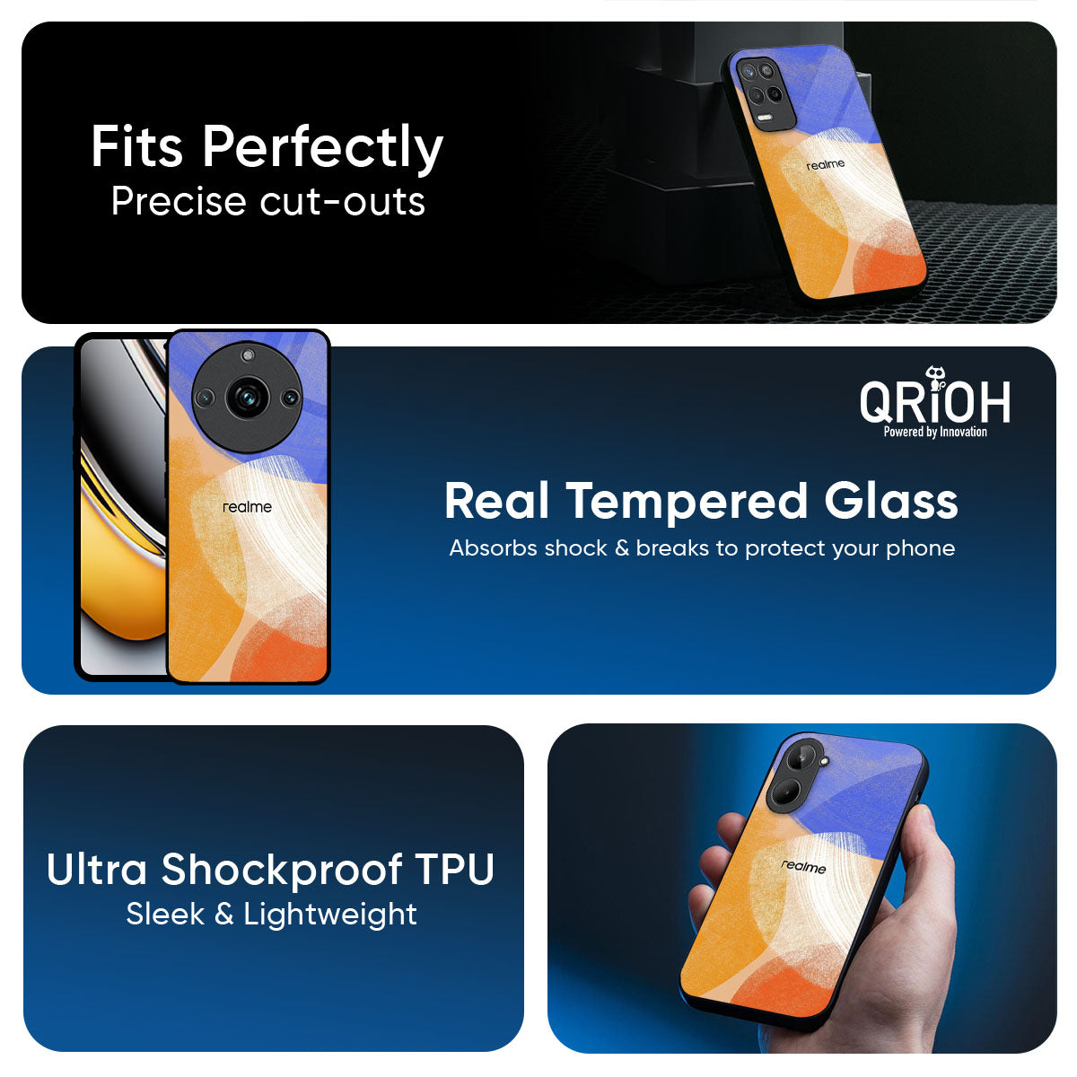 Creative Canvas Glass Case for Realme GT7 Pro