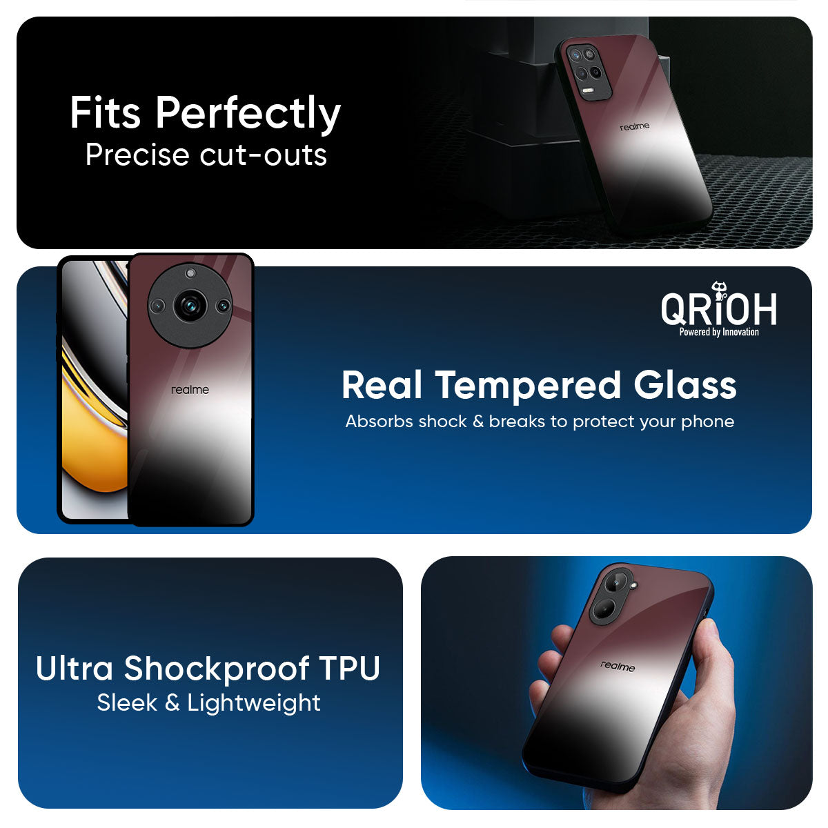 Soft Blur Glass Case for Realme GT7 Pro
