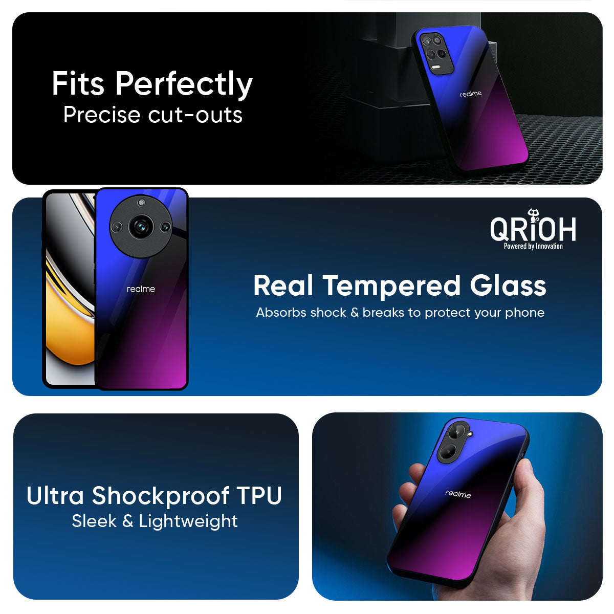 Viola Gradient Glass Case for Realme GT7 Pro