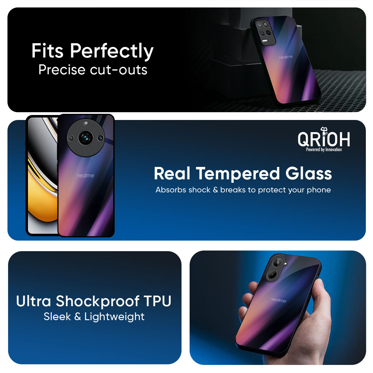 Color Fluid Glass Case for Realme GT7 Pro
