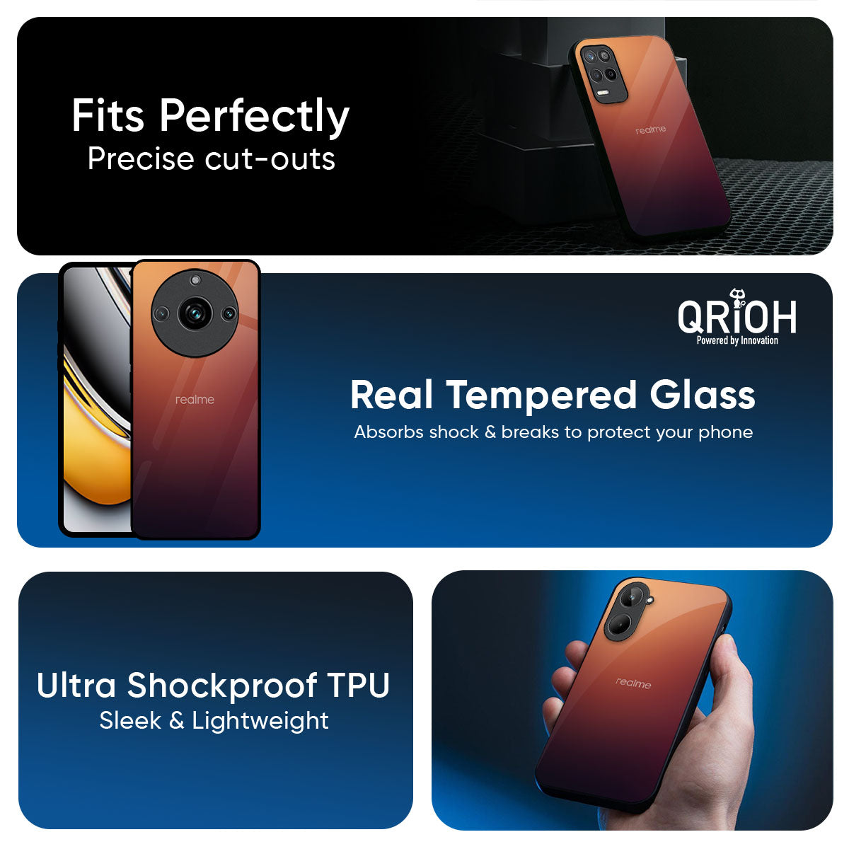 Sunset Background Glass Case for Realme GT7 Pro