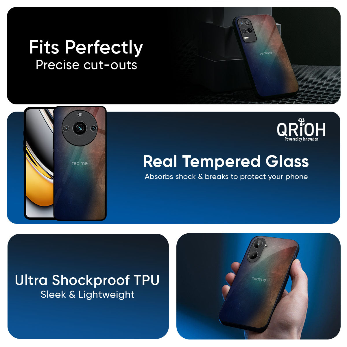 Rusty Gradient Glass Case for Realme GT7 Pro