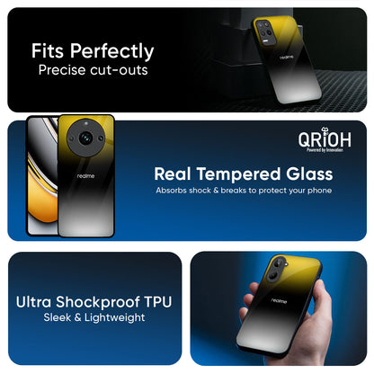 Yellow Shadow Glass Case for Realme GT7 Pro
