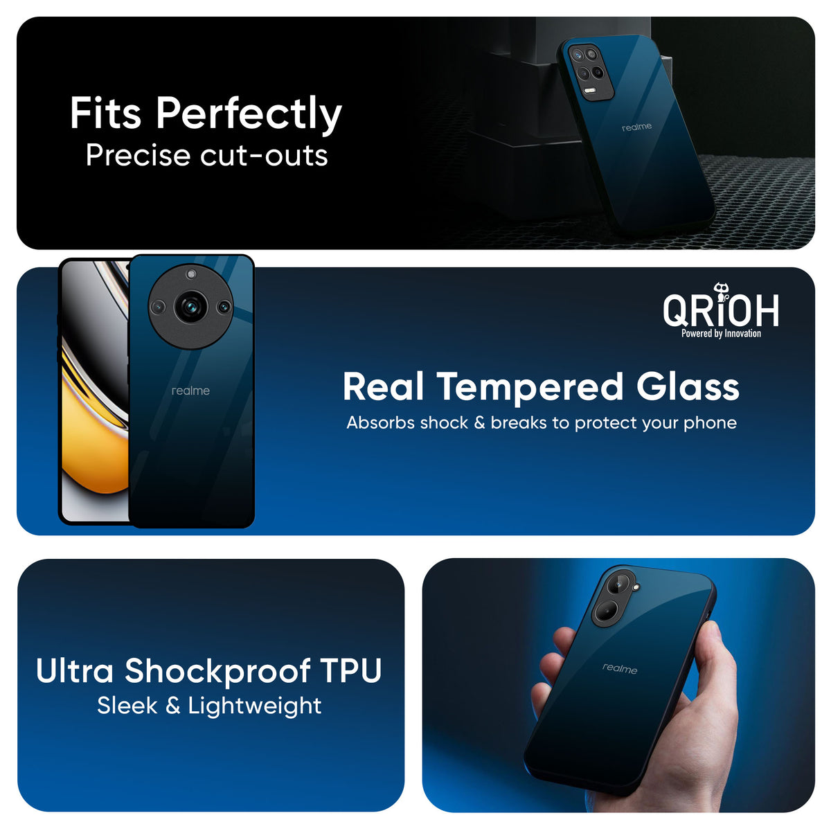 Sailor Blue Glass Case For Realme 13 5G
