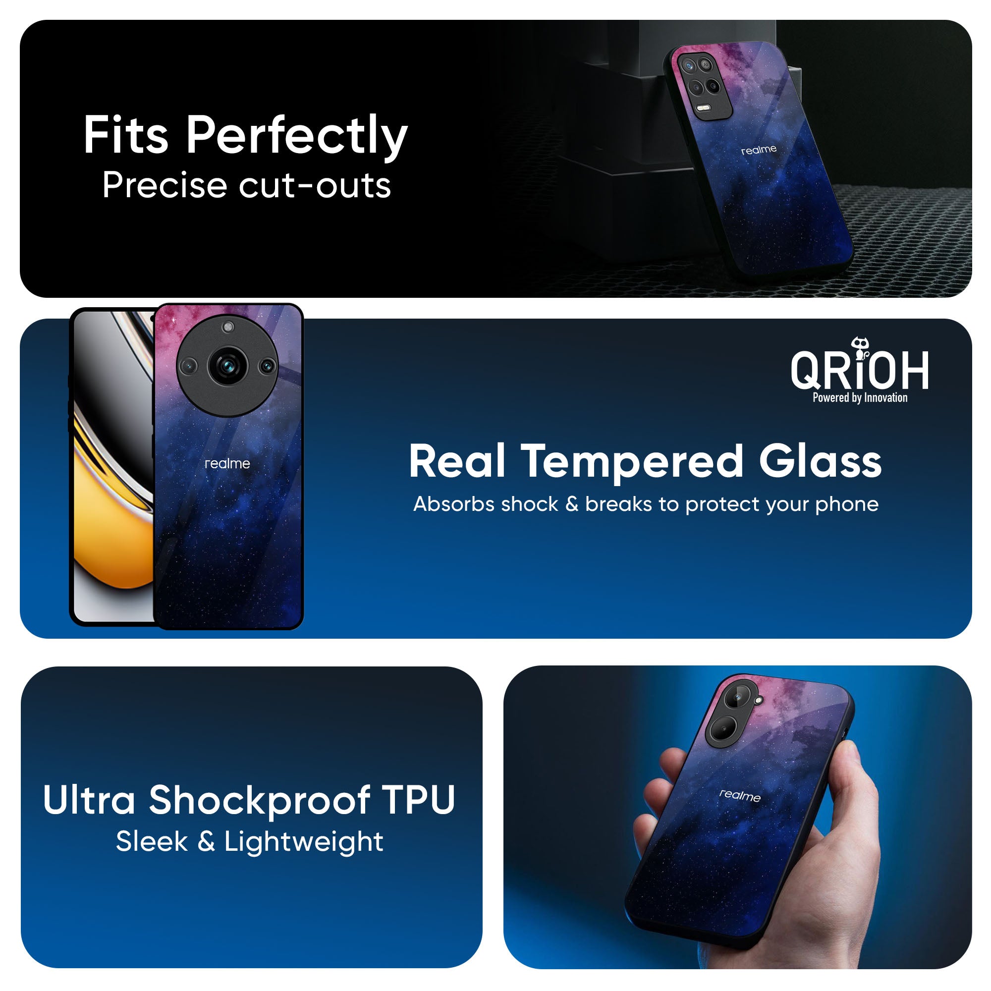 Dreamzone Glass Case For Realme 13 Plus 5G