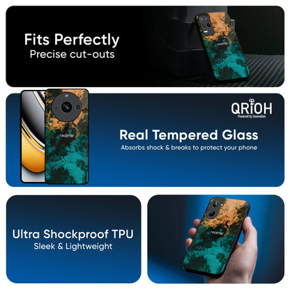 Watercolor Wave Glass Case for Realme 13 5G