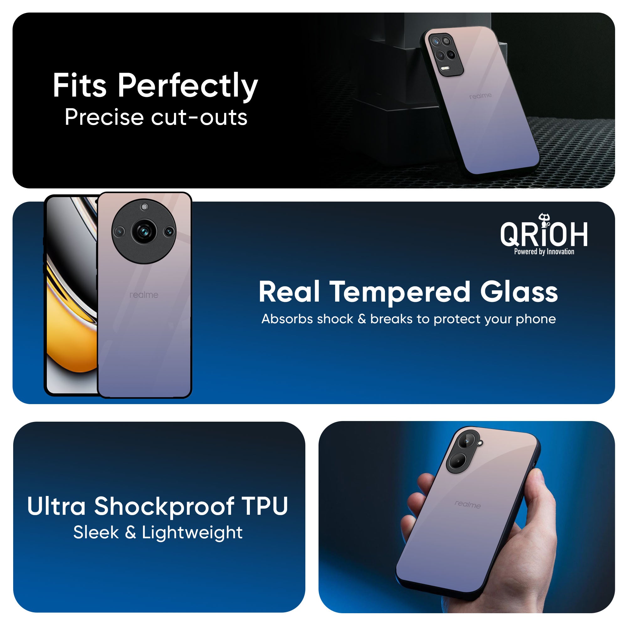 Rose Hue Glass Case for Realme GT7 Pro