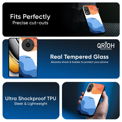 Wavy Color Pattern Glass Case for Realme 13 5G