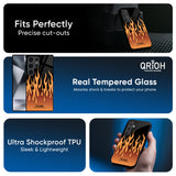 Fire Flame Glass Case for Samsung Galaxy S25 5G