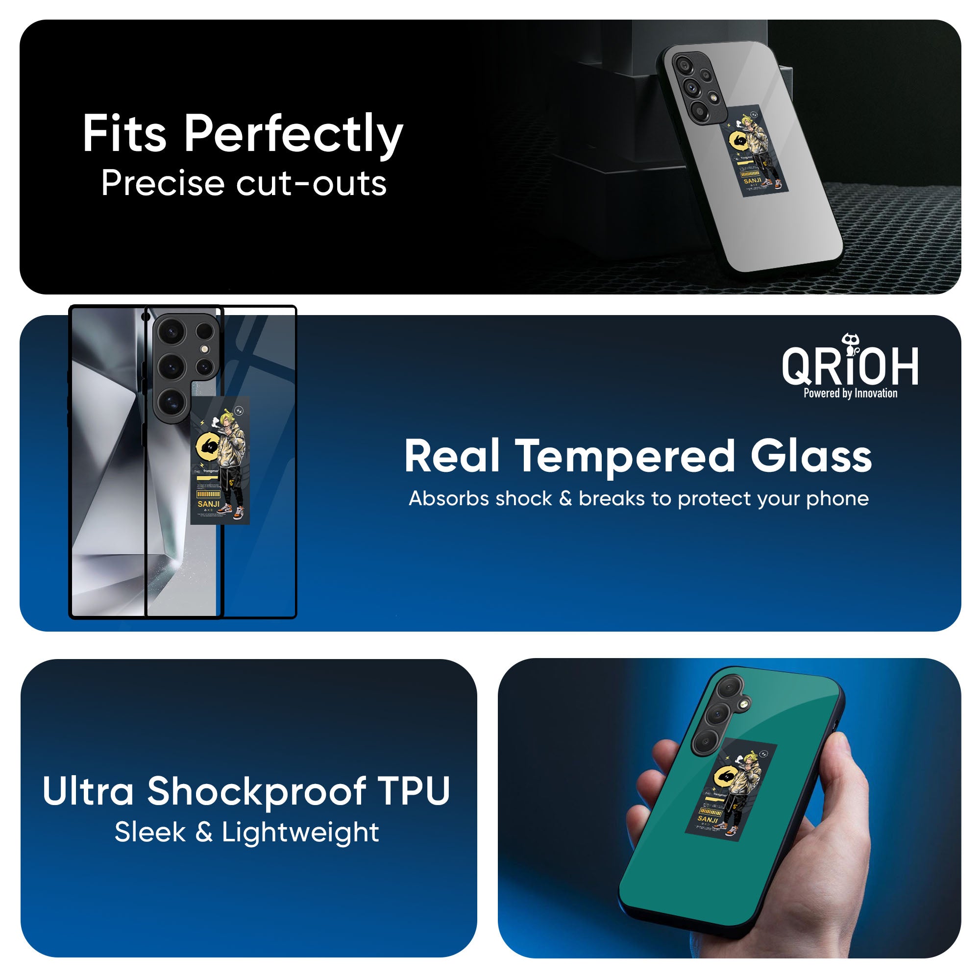 Cool Sanji Glass Case for Samsung Galaxy A56 5G