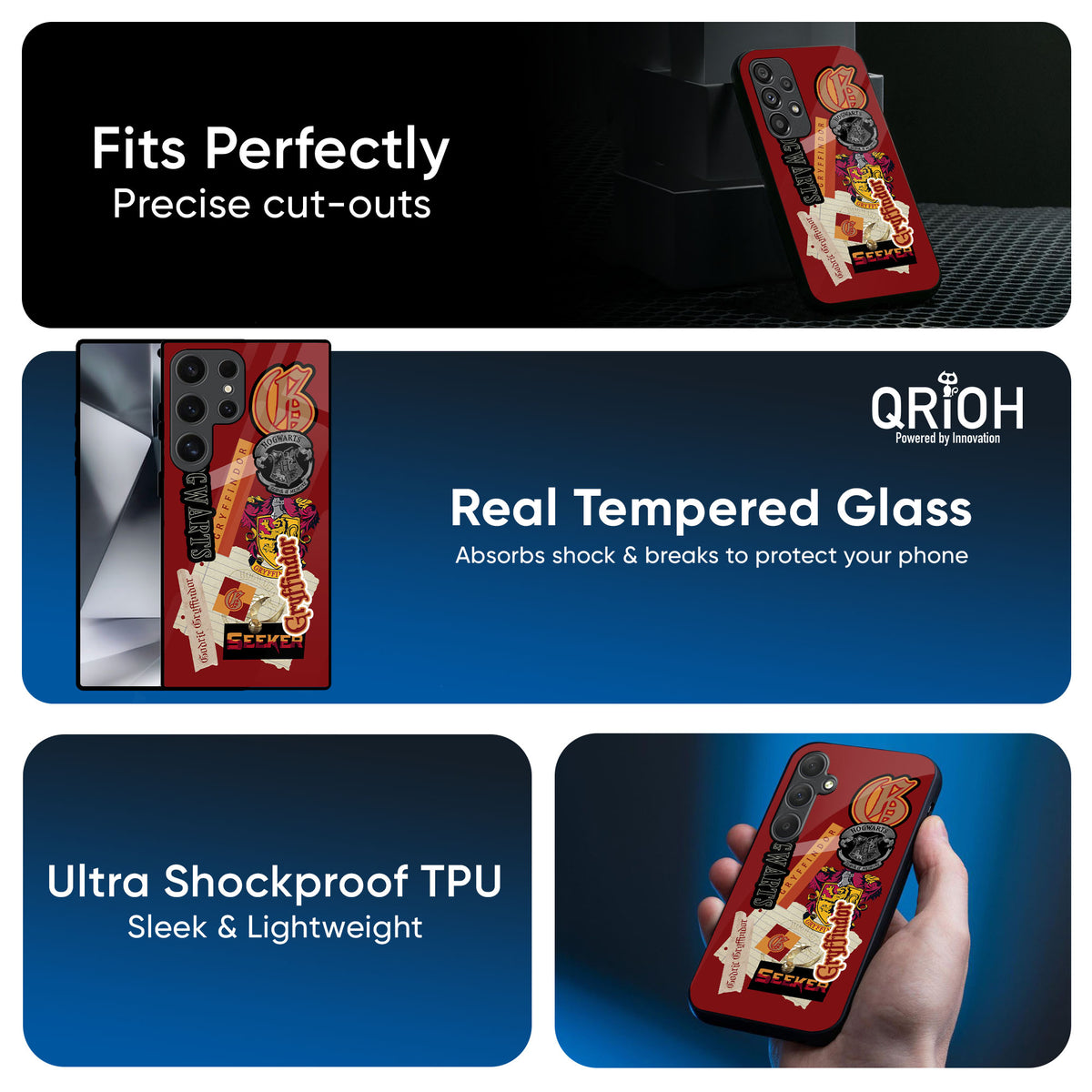 Gryffindor Glass Case for Samsung Galaxy A16 5G