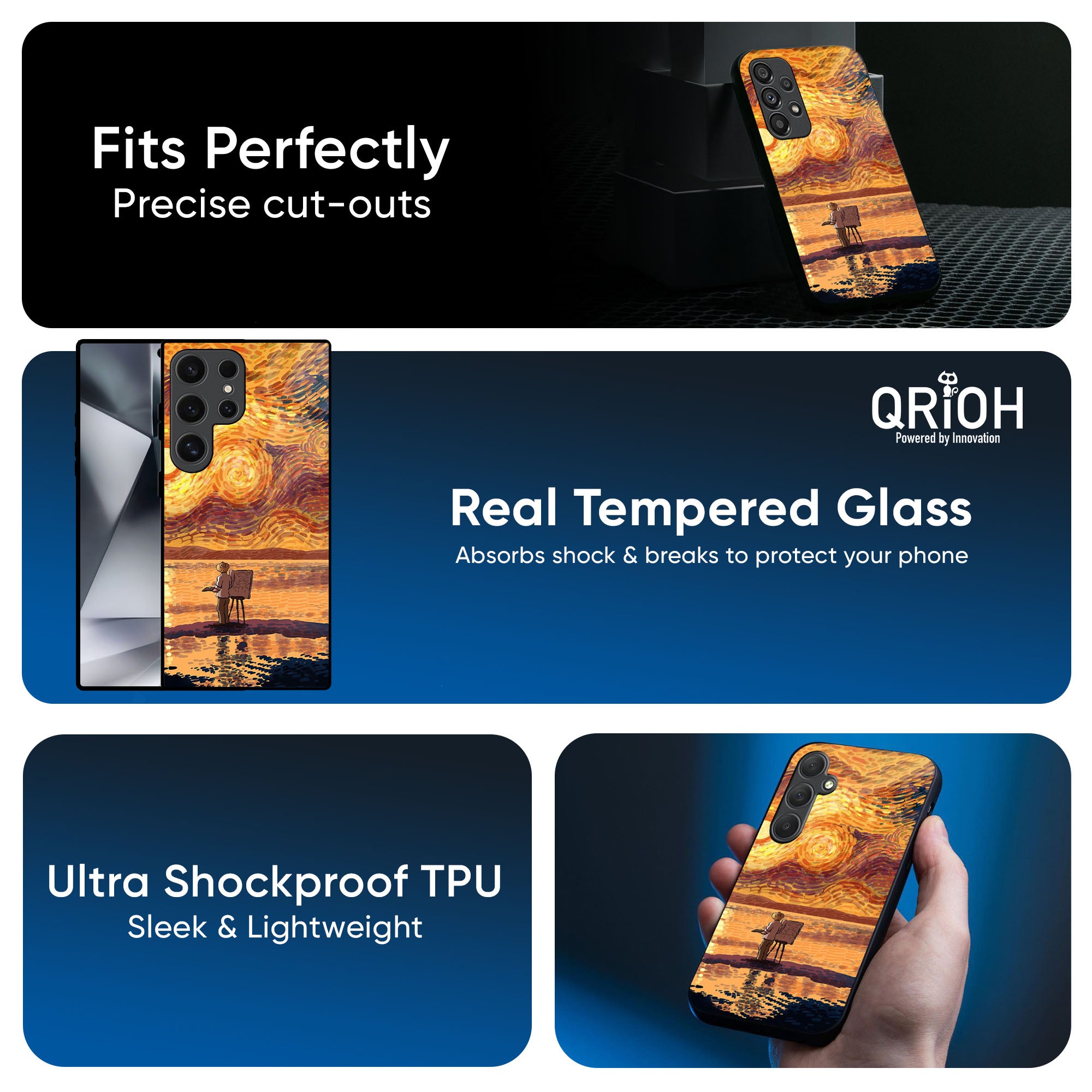 Sunset Vincent Glass Case for Samsung Galaxy S25 Ultra 5G