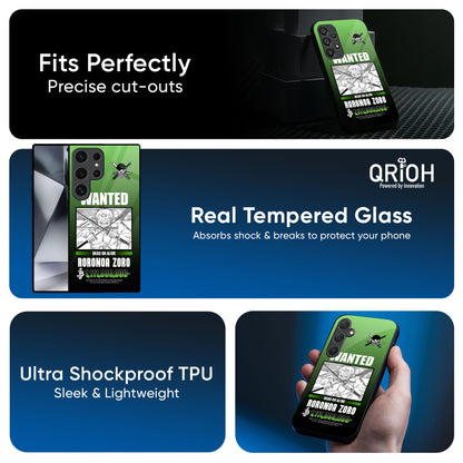 Zoro Wanted Glass Case for Samsung Galaxy A16 5G