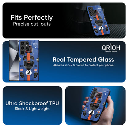 Car Adiction Glass Case for Samsung Galaxy A72