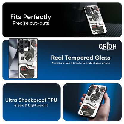 Explore Circuit Glass Case for Samsung Galaxy F41