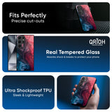 Blue & Red Smoke Glass Case for Samsung Galaxy A56 5G