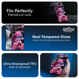 Electroplated Geometric Marble Glass Case for Samsung Galaxy A36 5G
