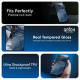 Deep Ocean Marble Glass Case for Samsung Galaxy S25 5G