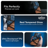 Wooden Tiles Glass Case for Samsung Galaxy S25 5G