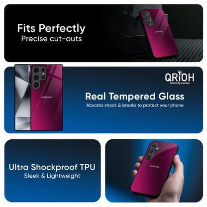 Pink Burst Glass Case for Samsung Galaxy M55s
