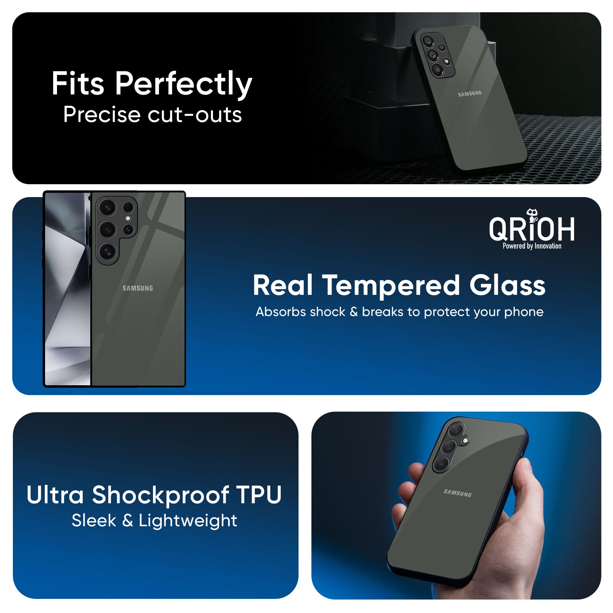 Charcoal Glass Case for Samsung Galaxy S25 5G