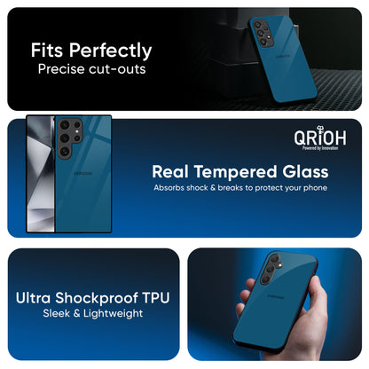 Cobalt Blue Glass Case for Samsung Galaxy A36 5G