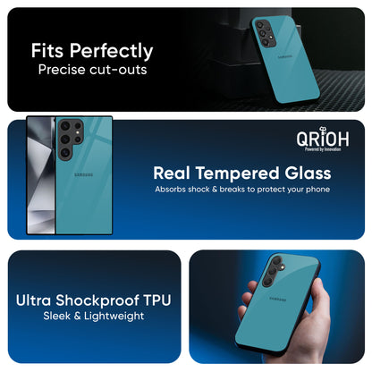 Oceanic Turquiose Glass Case for Samsung Galaxy M55s
