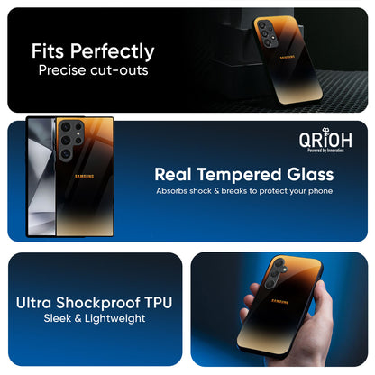 Grainy Yellow Glass Case for Samsung Galaxy M55s
