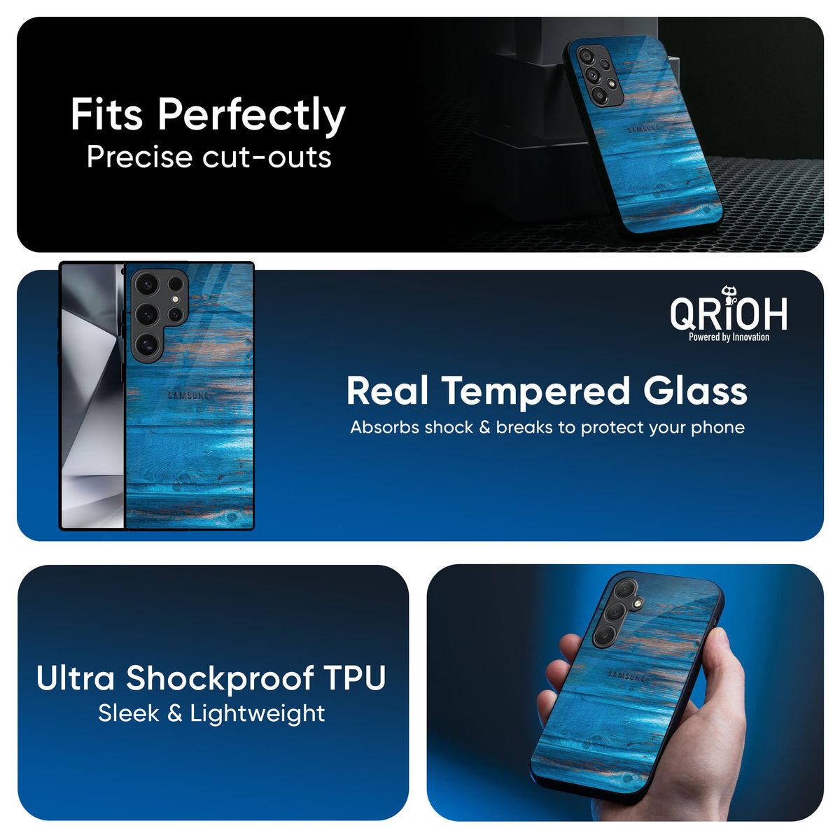Patina Finish Glass case for Samsung Galaxy M55s