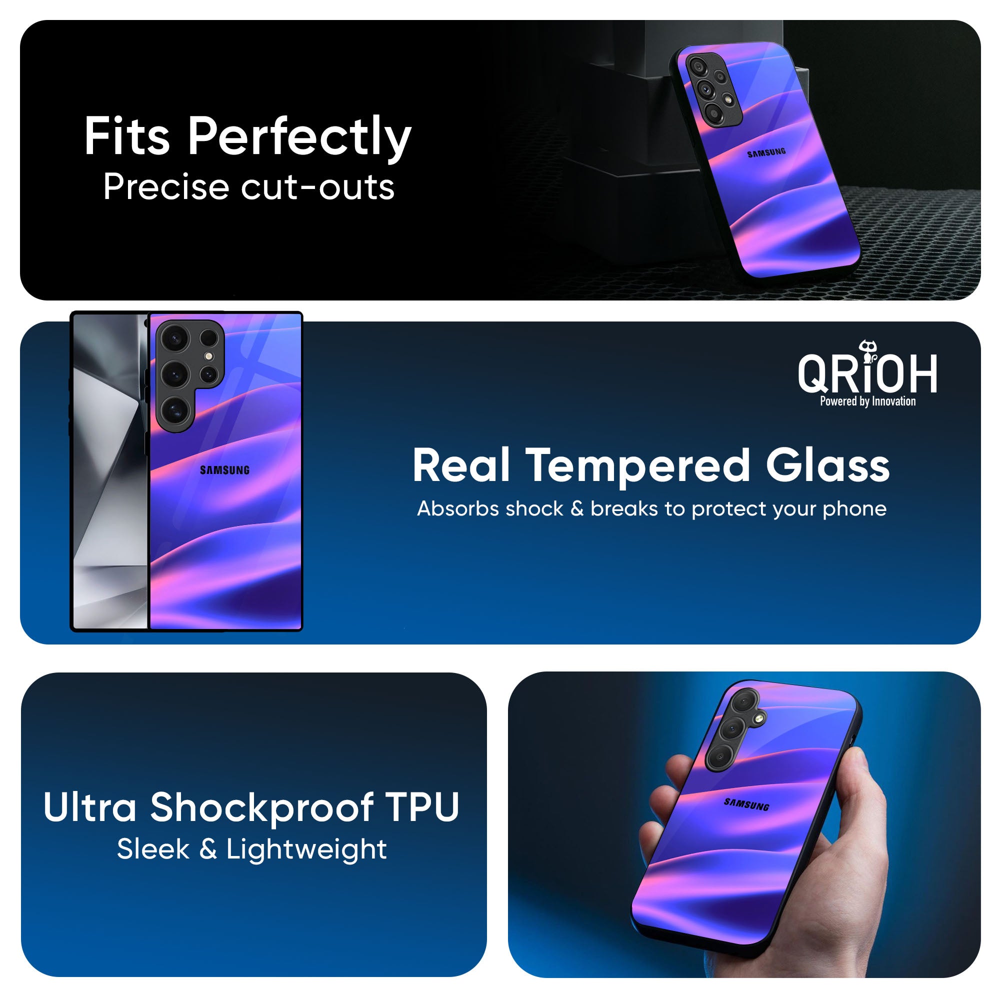 Colorful Dunes Glass Case for Samsung Galaxy S25 5G