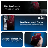 Wine Red Glass Case For Samsung Galaxy S25 5G