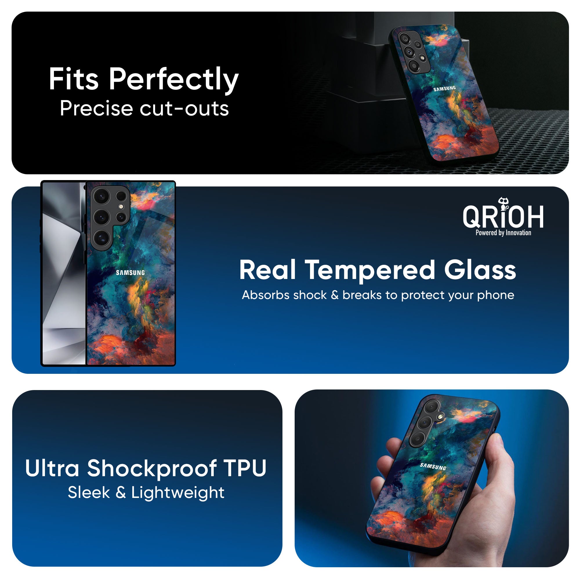 Colored Storm Glass Case for Samsung Galaxy A16 5G