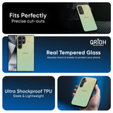 Mint Green Gradient Glass Case for Samsung Galaxy S25 5G