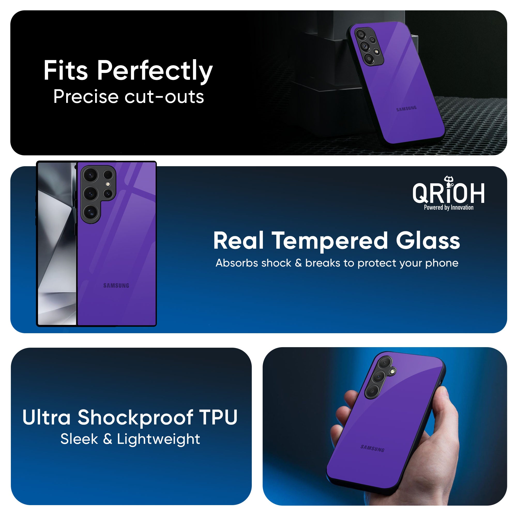 Amethyst Purple Glass Case for Samsung Galaxy A16 5G