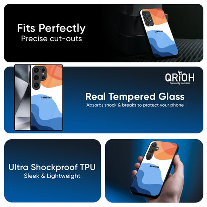 Wavy Color Pattern Glass Case for Samsung Galaxy A16 5G