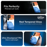 Wavy Color Pattern Glass Case for Samsung Galaxy A36 5G