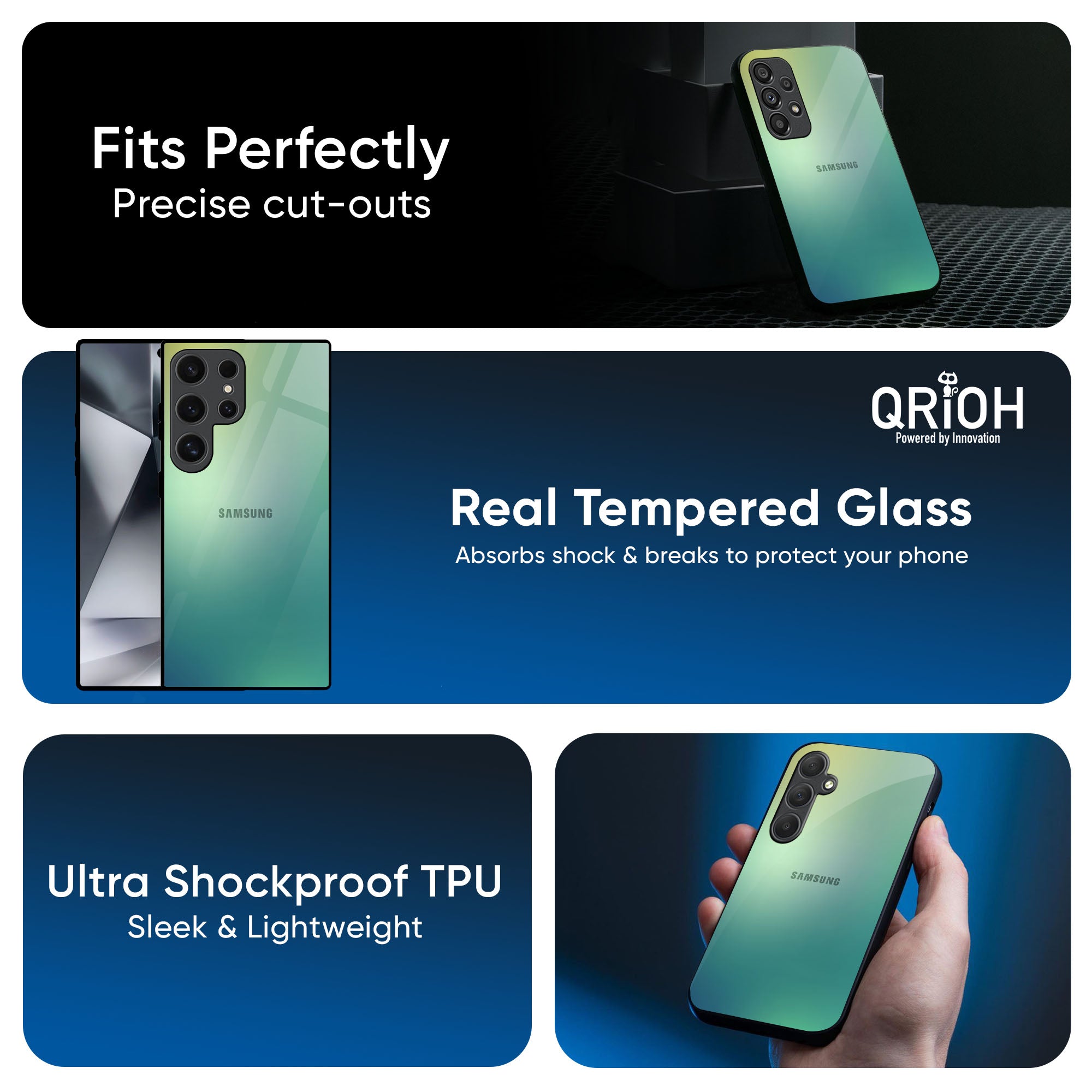 Dusty Green Glass Case for Samsung Galaxy A26 5G