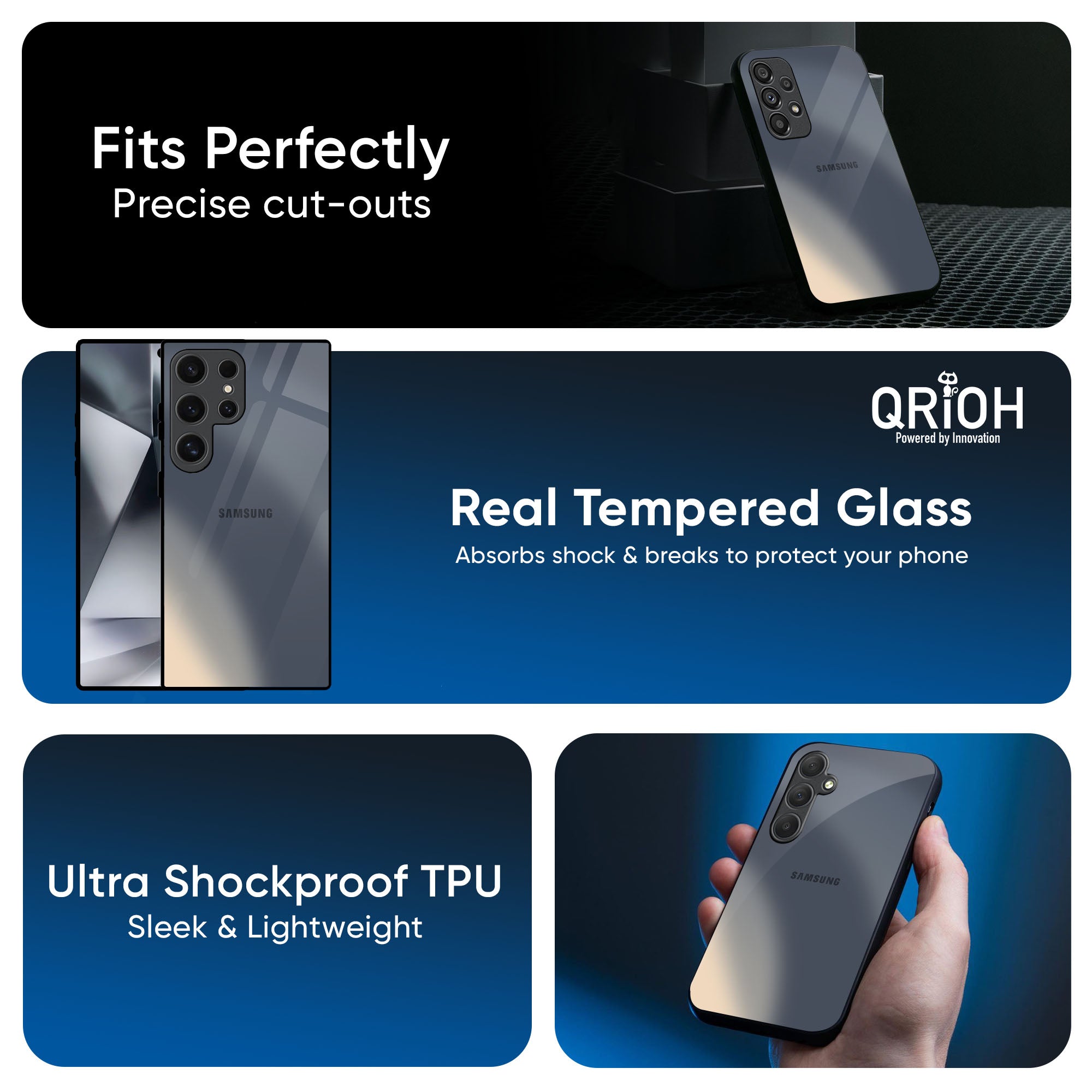 Metallic Gradient Glass Case for Samsung Galaxy S25 5G