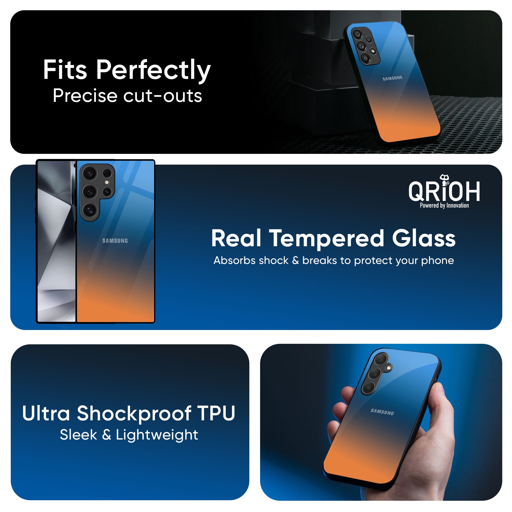 Sunset Of Ocean Glass Case for Samsung Galaxy M55s