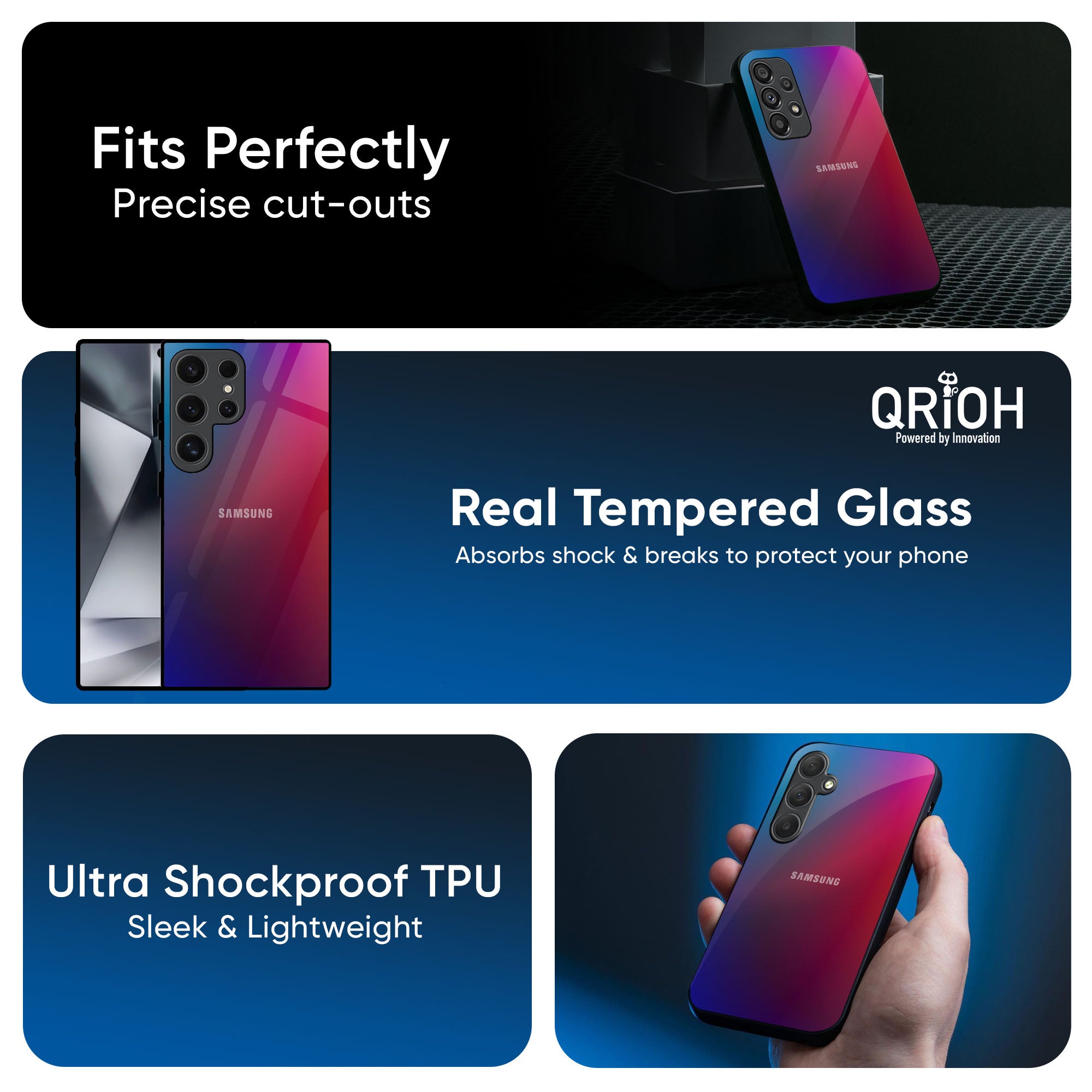 Magical Color Shade Glass Case for Samsung Galaxy A36 5G