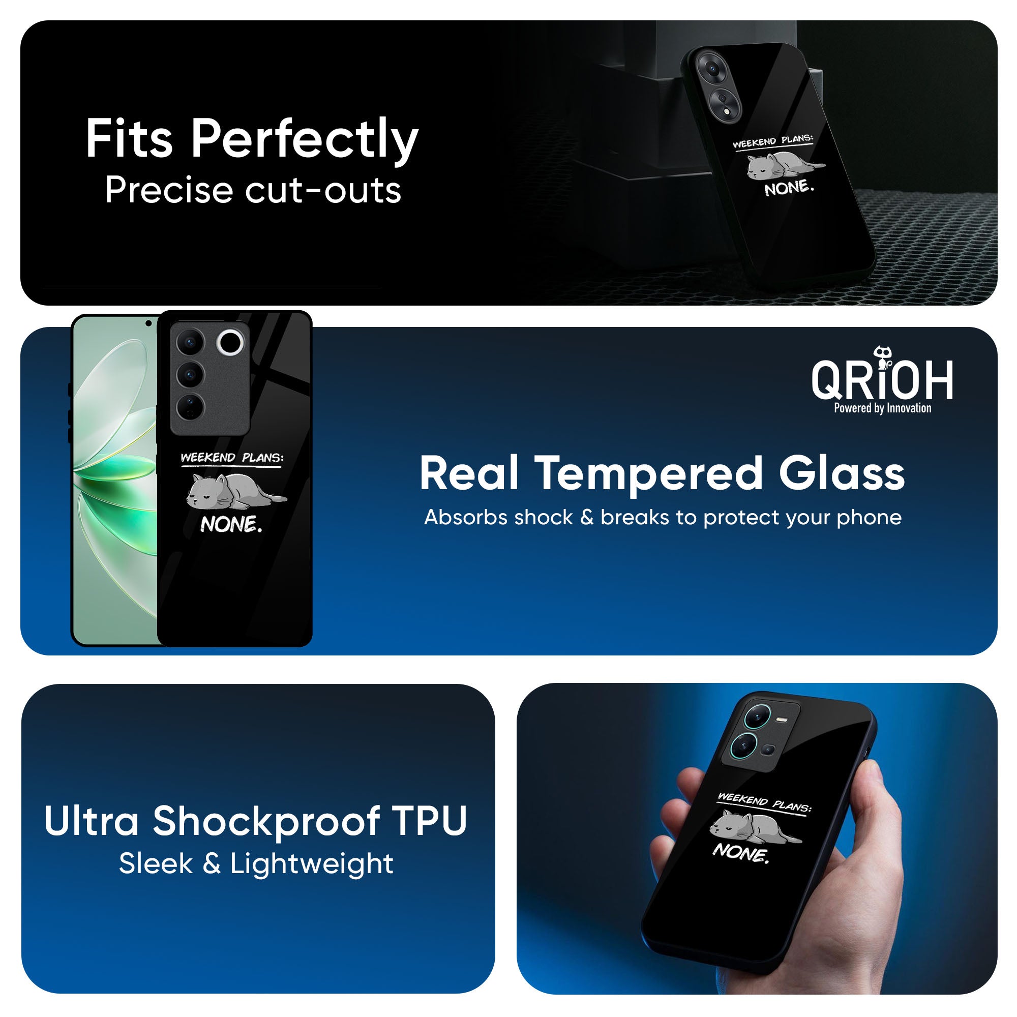 Weekend Plans Glass Case for IQOO Z9s Pro 5G