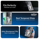 Cute Baby Bunny Glass Case for IQOO Z9s Pro 5G