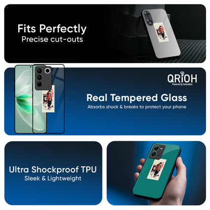 Bape Luffy Glass Case for IQOO Z9s Pro 5G
