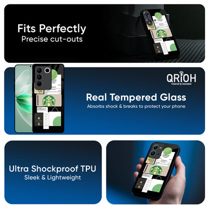Coffee Latte Glass Case for IQOO Z9s Pro 5G
