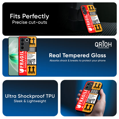 Handle With Care Glass Case for IQOO Z9s Pro 5G