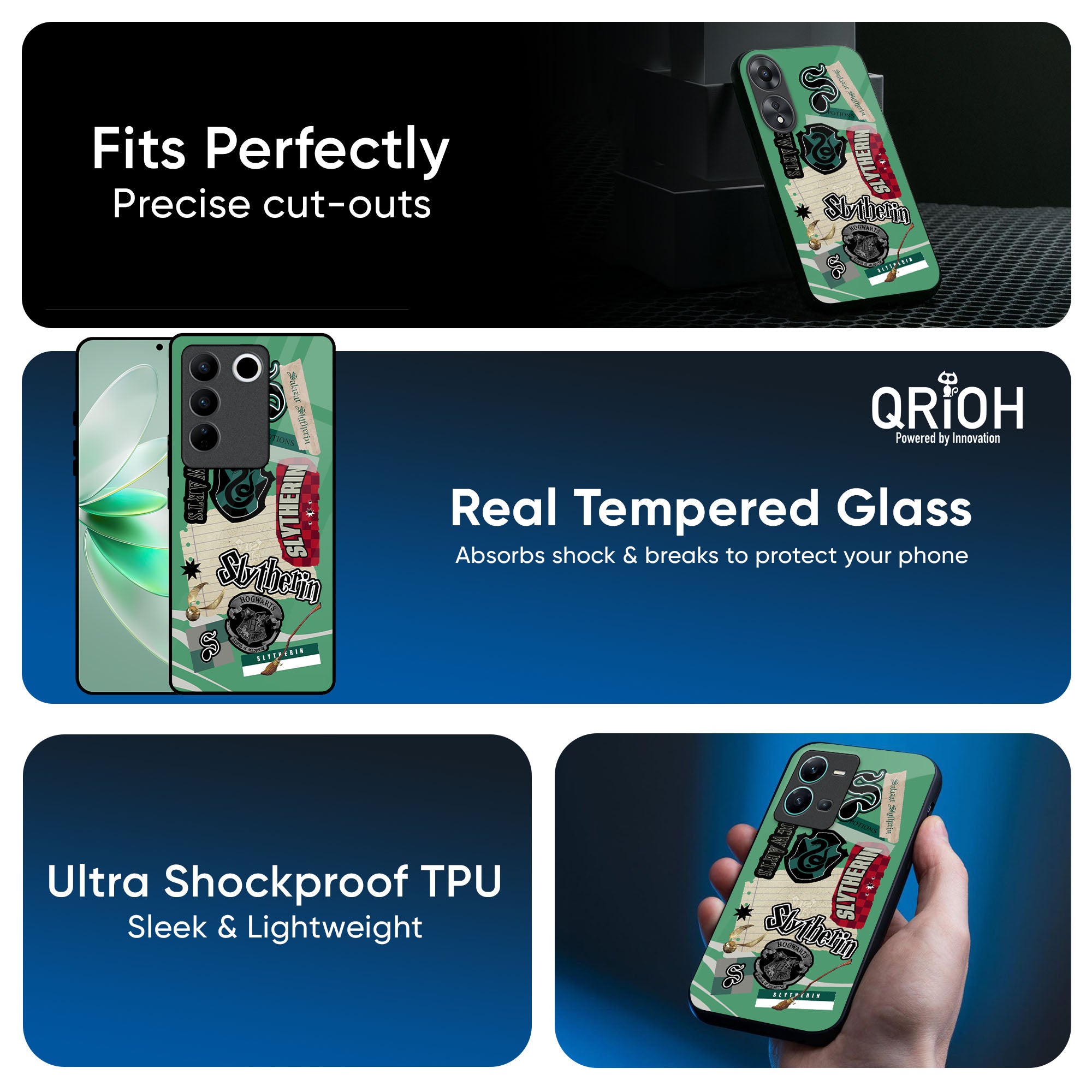 Slytherin Glass Case for IQOO Z9s Pro 5G