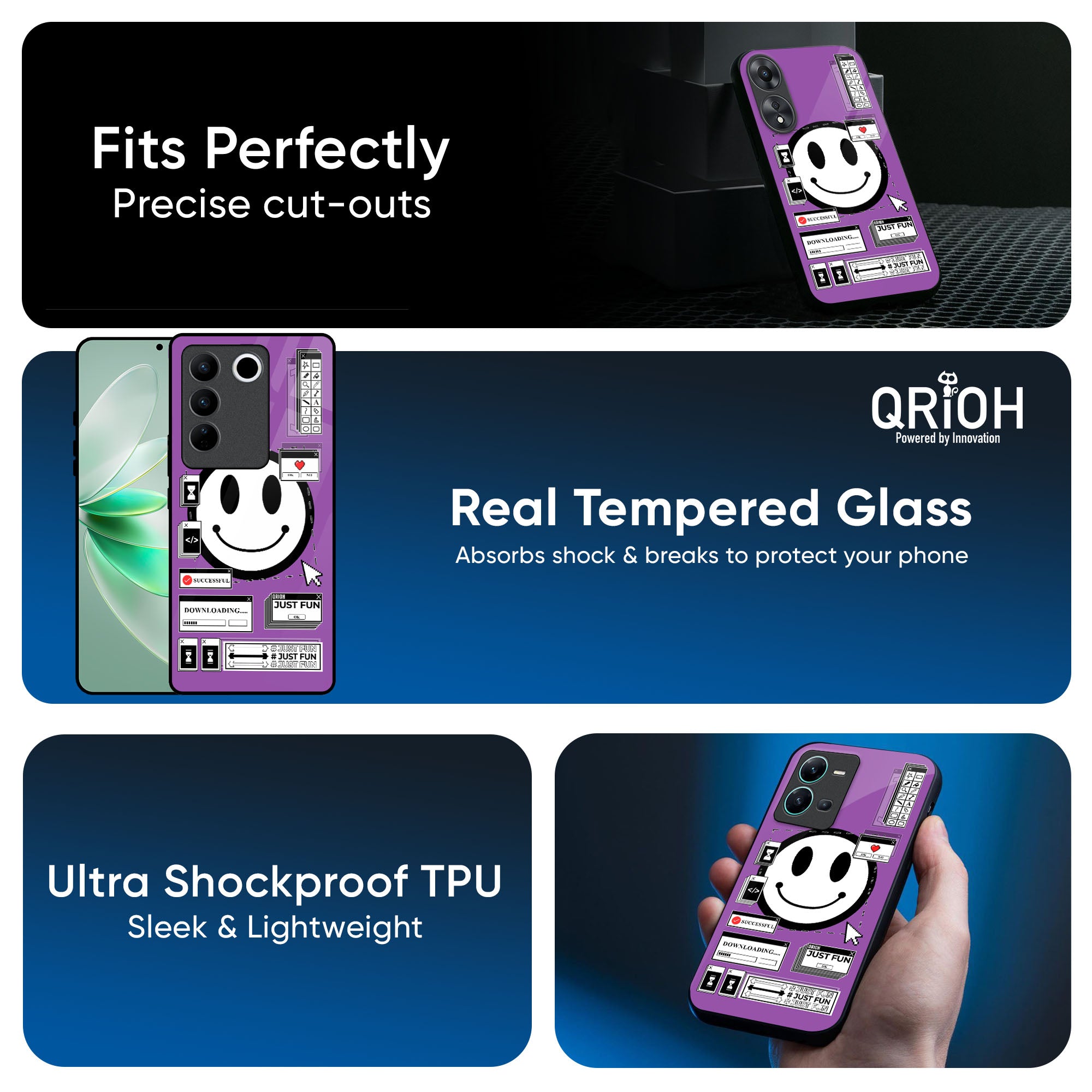 Code with Smile Glass Case for Vivo X50 Pro
